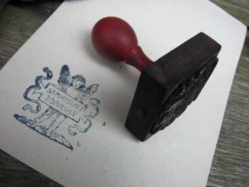 Knihy andělské...razítko, ex libris — foto 3