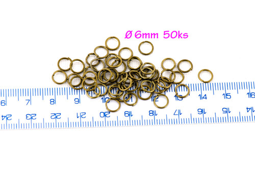 Kroužek spojovací 6mm 50ks — foto 2