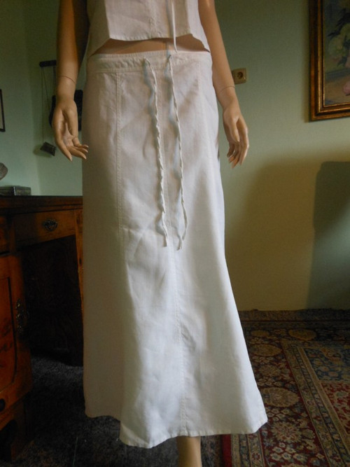 Lněná maxi sukně, vel.42 — foto 2