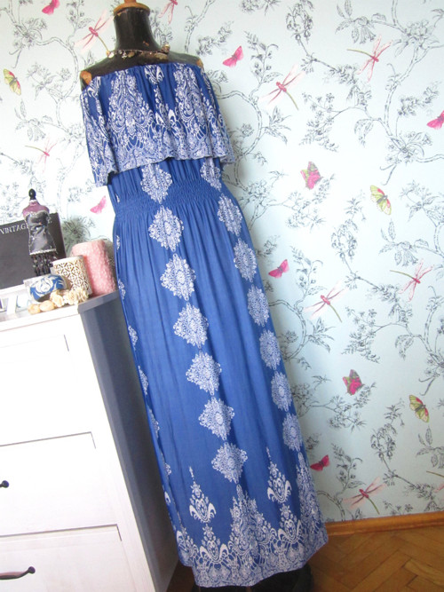 Boho šaty ala modrotisk — foto 5