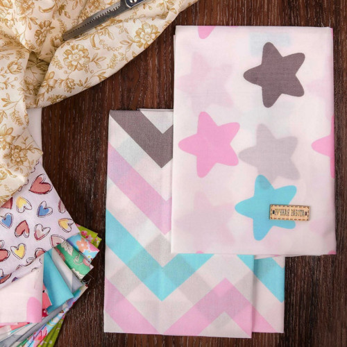 Bavlněné látky pro patchwork, sada - "něžná noc", — foto 2