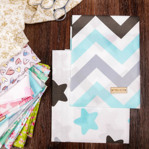 Bavlněné látky pro patchwork, sada - "tichá noc", — foto 2