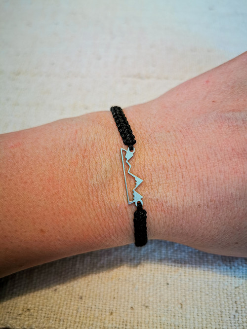 Shamballa náramek Hory - černý — foto 3