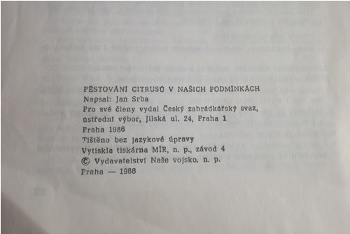Pěstování citrusů - Jan Srba — foto 3