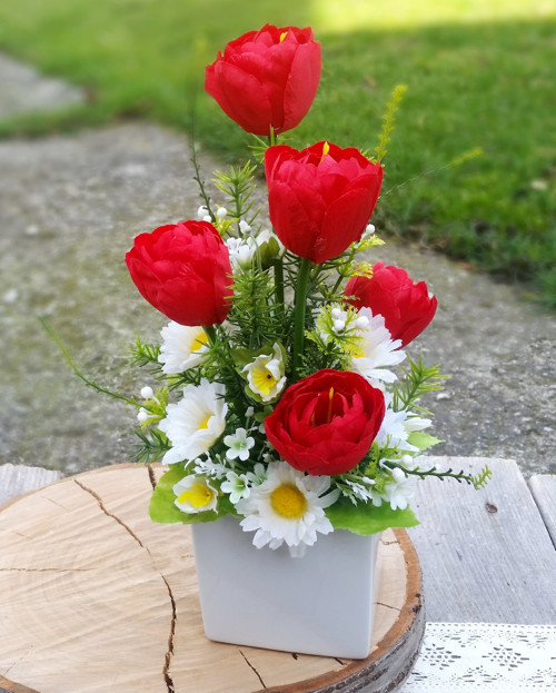 Tulipány a kopretiny — foto 2