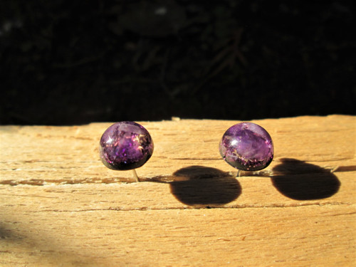Org. náušnice ,, Meditační " s ametysty — foto 4