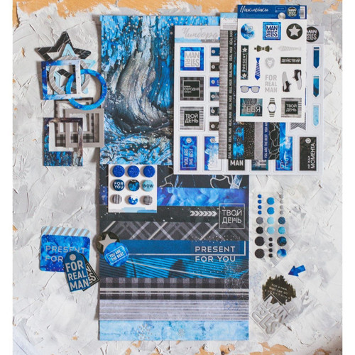 Nýtky na scrapbooking, sada "Man rules", — foto 3