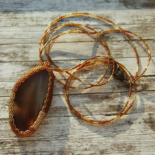 Medový Achátový náhrdelník — foto 2