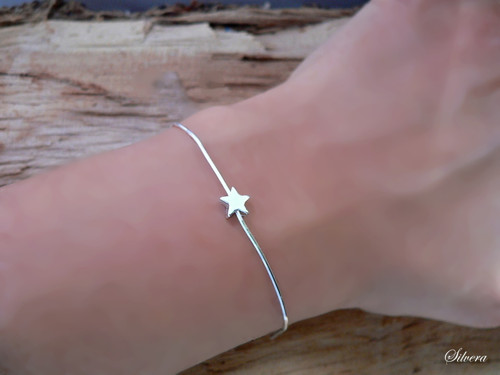 Stříbrný 925 Náramek TINY STAR hvězdička — foto 5