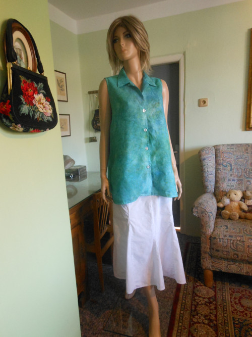 Lněná tunika, top, vel.40 — foto 2