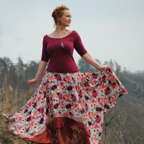 "Z růží", celokolová maxisukně — foto 5
