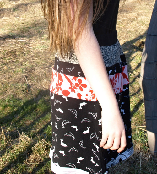 Sukýnka Černo Lososová — foto 2