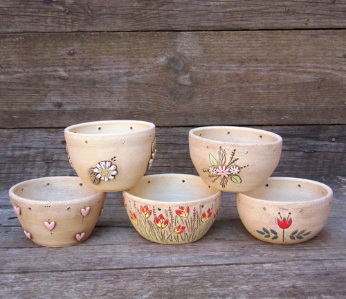 Keramická miska k opletu - kvítečková — foto 3