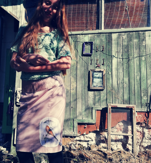 Pouzdrová sukně ptačí — foto 5