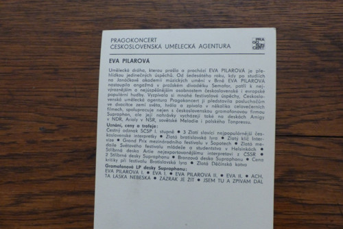 Eva Pilarová...kartička Pragokoncert — foto 2