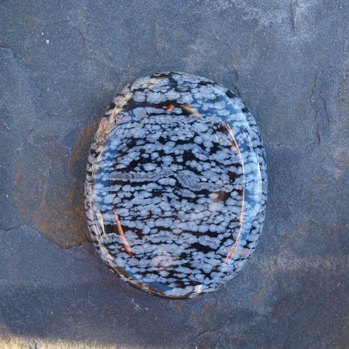 Obsidián vločkový,placka — foto 3
