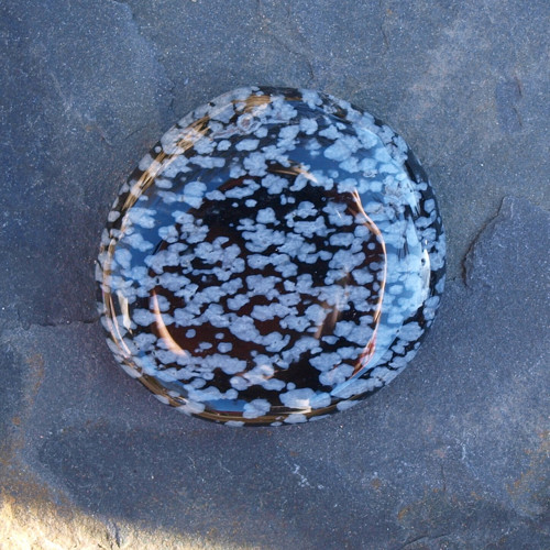 Obsidián vločkový,placka — foto 3