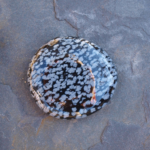 Obsidián vločkový,placka — foto 2