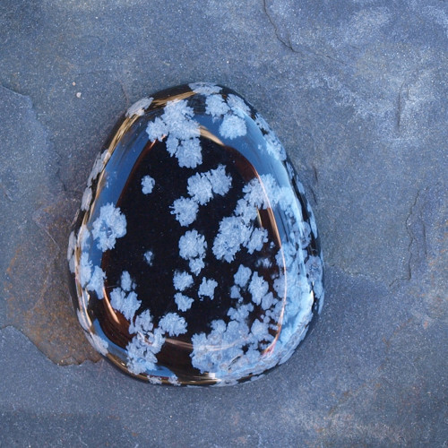 Obsidián vločkový,placka — foto 2