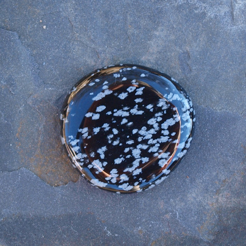 Obsidián vločkový,placka — foto 2