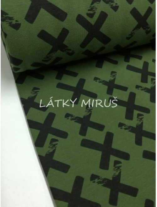 Oboustranná čepice * Khaki křížky — foto 3