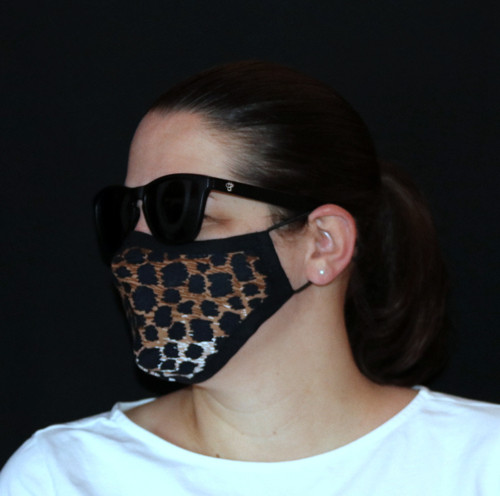 Rouška s kapsou a drátkem....leopard — foto 3