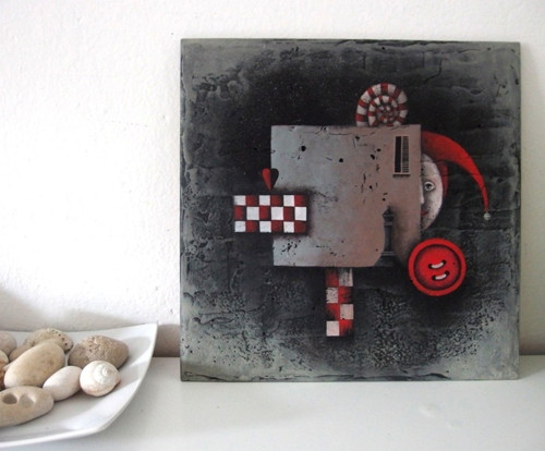 Šašek a královna (34x34) — foto 3