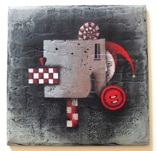 Šašek a královna (34x34) — foto 2