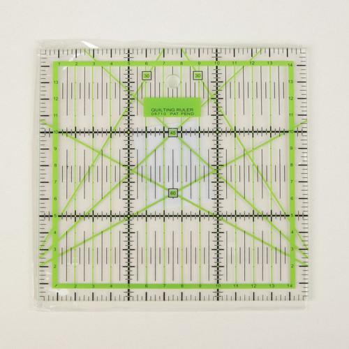 Pravítko pro quilting a patchwork, 15 x 15 cm, — foto 3