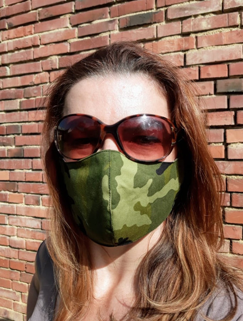 Rouška anatomická s kapsou KHAKI dámská — foto 2