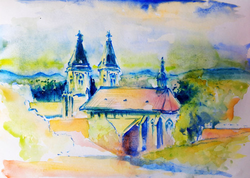 Autorská pohlednice - Říp - rotunda (A5) — foto 6
