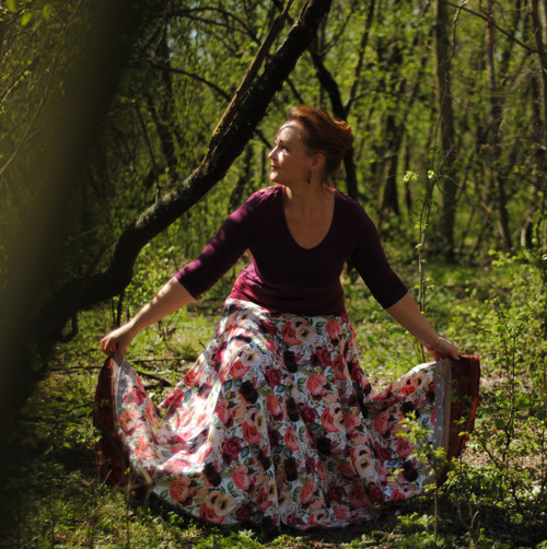 "Z růží", celokolová maxisukně — foto 2