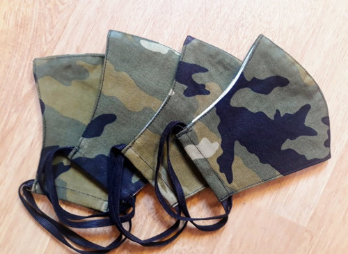 Rouška anatomická s kapsou KHAKI — foto 2
