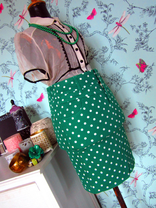 Sukně Pin-up green&dots — foto 3