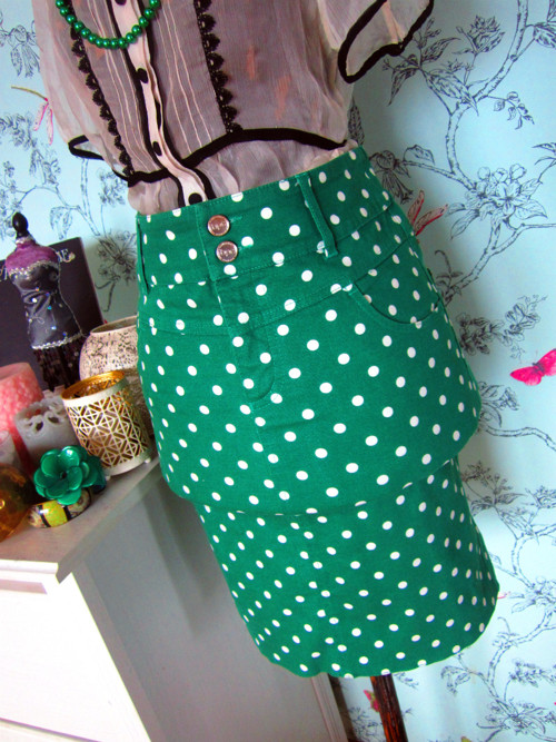 Sukně Pin-up green&dots — foto 2