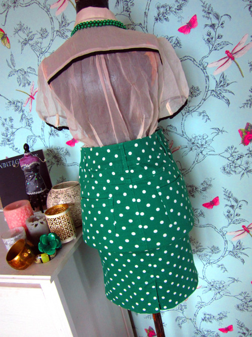 Sukně Pin-up green&dots — foto 4