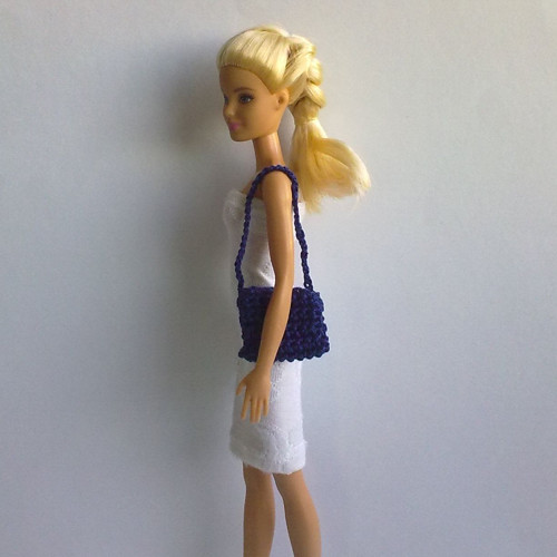 Doplněk pro Barbie - kabelka (tmavě modrá) — foto 3