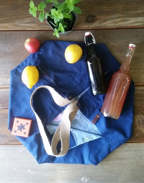 Zero waste nákupka...modrá — foto 2
