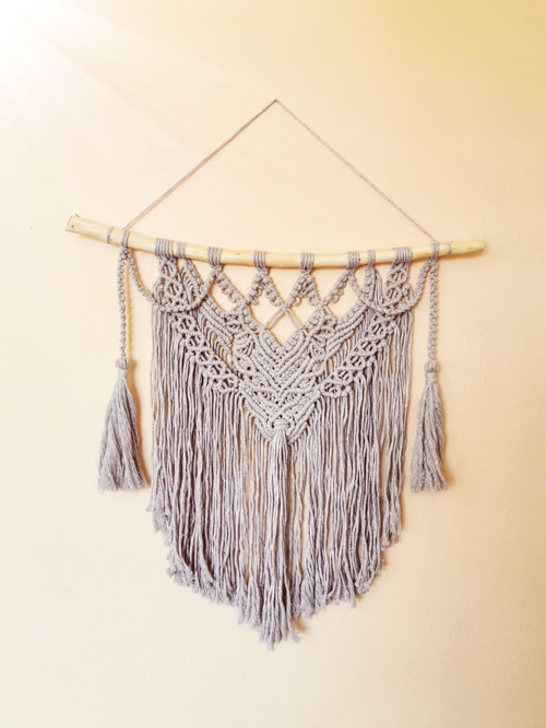 Větší šedostříbrné macramé — foto 2