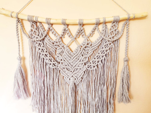 Větší šedostříbrné macramé — foto 3