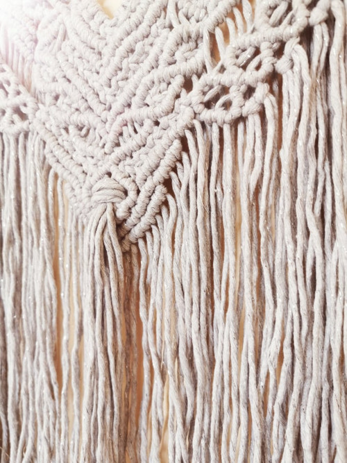 Větší šedostříbrné macramé — foto 4