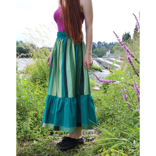 Sukně Patchwork zelená s výšivkou — foto 6