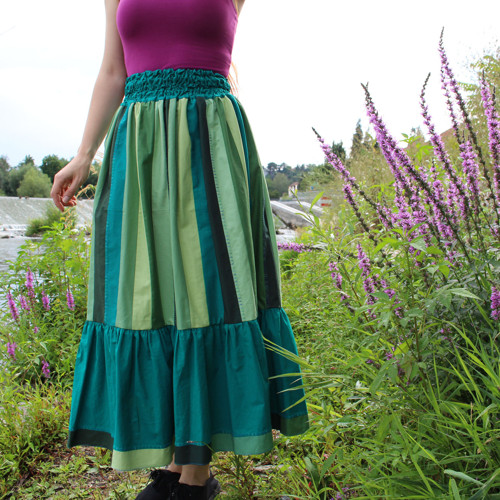 Sukně Patchwork zelená s výšivkou — foto 5