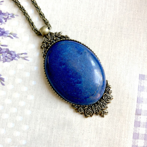 Vintage náhrdelník s lapisem lazuli — foto 4