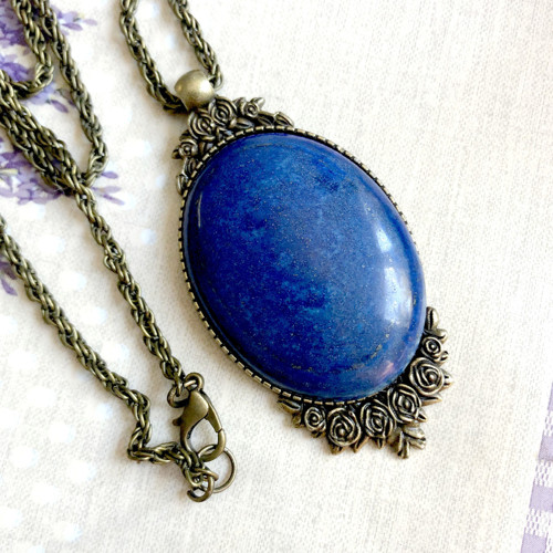 Vintage náhrdelník s lapisem lazuli — foto 5