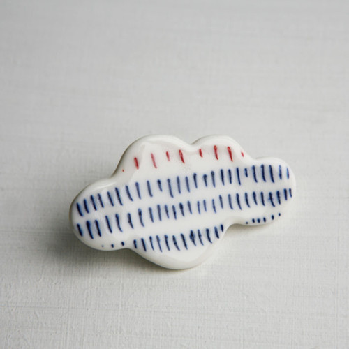 Déšť (porcelánová brož) — foto 2