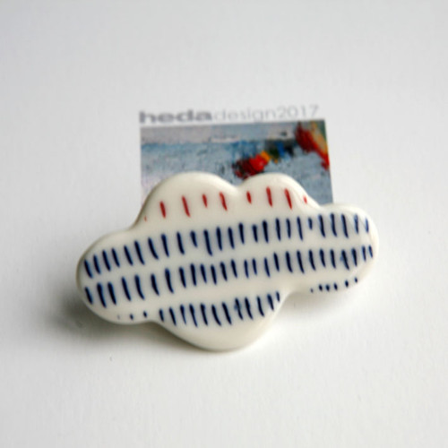 Déšť (porcelánová brož) — foto 3