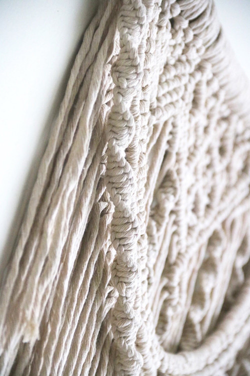 Macramé nástěnný závěs světlý — foto 2