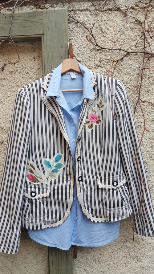 Boho sako s květy, vel.L — foto 6