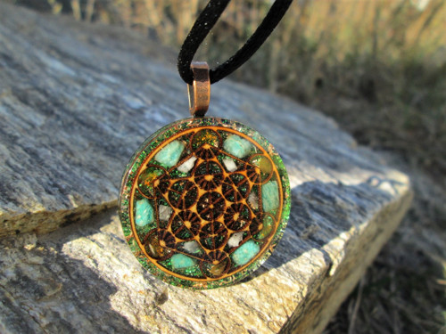 Org. šperk ,, Metatron klidu " s amazonitem — foto 6